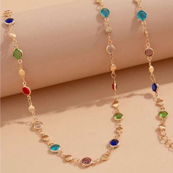 Colorful Beaded Waist Chain R274 - Picture 2 of 3